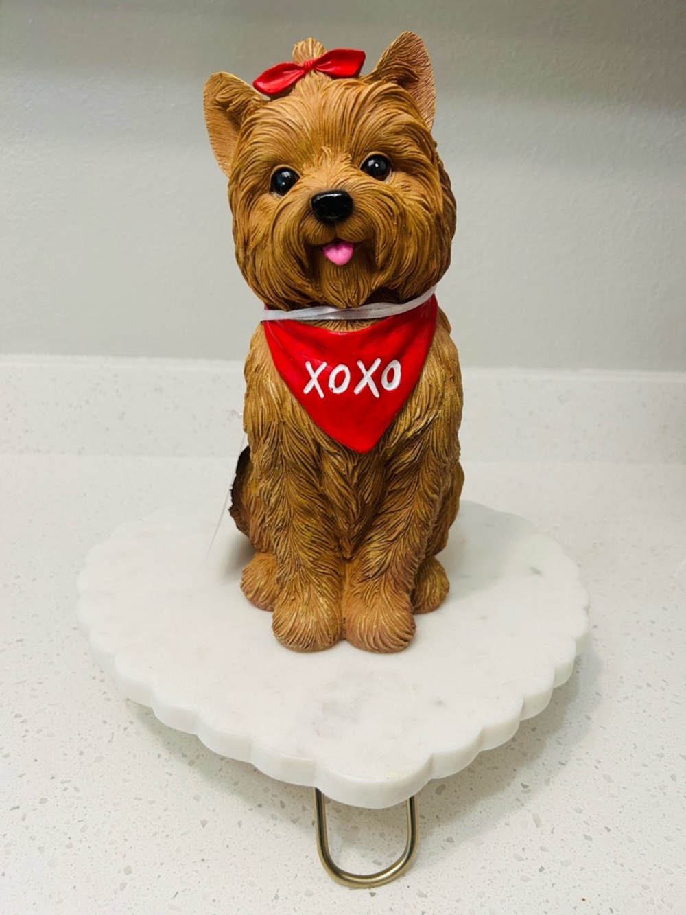 🐶 Yorkie Dog Decor Piece With Bandanna NWT